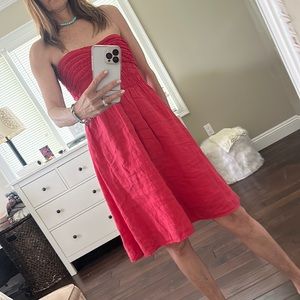 Banana republic, strapless, red dress. Size 6.
